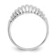 14k White Gold High Polished Ribbed Dome Ring C2871W