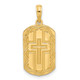 14KY Fancy Cross Dog Tag Charm D5514