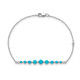 14k White Gold Turquoise and White Topaz Bracelet BM7416-BTQ-W