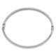 14K White Gold Diamond-cut and Laser-cut Hinged Bangle Bracelet DB731W