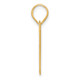 14k Polished Block Number 37 Pendant BN37