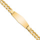 14k Curb Soft Diamond Shape ID Bracelet CUR220IDC-8