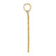 14k Solid Polished Candy Cane Charm D1124