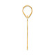 14k Polished Block Number 52 Pendant BN52