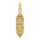 14K w/ White Rhoduim Mezuzah W/Shin Charm CG39