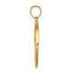 14K Diamond-cut Dolphin and Shells Circle Pendant C4598