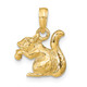 14k Solid 3-D Squirrel with Nut Charm C2392