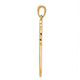 14K Textured Outline Cross Pendant C4191