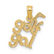 14K Solid Polished GOLF GAL Charm D1437