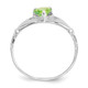 14k White Gold CZ August Birthstone Claddagh Heart Ring D1787