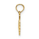 14K Hand Holding Barbell Charm D4266
