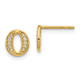 14k Diamond Initial O Earrings EM4170O-007-YA
