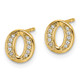 14k Diamond Initial O Earrings EM4170O-007-YA