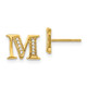 14k Diamond Initial M Earrings EM4170M-007-YA