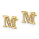 14k Diamond Initial M Earrings EM4170M-007-YA