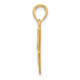 14K Polished Triangle Caduceus Charm D5527