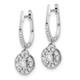 14k White Gold 0.35ct Dia. Round Dangle Hinged Hoop Earrings EM5542-033-WA