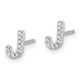 14K White Gold Lab Grown VS/SI FGH Dia Letter J Initial Post Earrings EM4169J-005-WLG