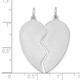 14K White 2 piece Heart Charm Set D328W