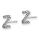14K White Gold Lab Grown VS/SI FGH Dia Letter Z Initial Post Earrings EM4169Z-008-WLG