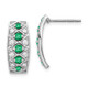 14K White Gold Lab Grown Diamond SI1/SI2, G H I, & Cr. Emerald Fancy Earri EM3850-EM-030-WLG