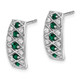 14K White Gold Lab Grown Diamond SI1/SI2, G H I, & Cr. Emerald Fancy Earri EM3850-EM-030-WLG