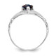 14k White Gold CZ June Birthstone Claddagh Heart Ring D1785