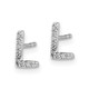14K White Gold Lab Grown VS/SI FGH Dia Letter L Initial Post Earrings EM4169L-005-WLG