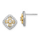 14K Two-Tone Lab Grown Diamond VS/SI FGH Fancy Square Post Earrings EM7967-063-WYLG