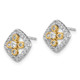 14K Two-Tone Lab Grown Diamond VS/SI FGH Fancy Square Post Earrings EM7967-063-WYLG