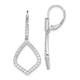 14K White Gold Lab Grown Diamond VS/SI FGH Teardrop Leverback Earrin EM7958-076-WLG