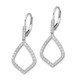 14K White Gold Lab Grown Diamond VS/SI FGH Teardrop Leverback Earrin EM7958-076-WLG