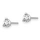 14k White Gold 1/3 carat total weight Round VS/SI GH Lab Grown Diamond 3 Prong Stud Post Earrings EM1007-033-WLG