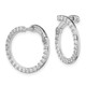 14K White Gold Lab Grown Dia VS/SI GH, Fancy Circle Twist Hoop Earri EM7965-072-WLG