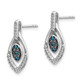 14k White Gold Blue and White Diamond Dangle Post Earrings EM5578-005-WA