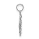 14K White Gold Solid Seahorse and Starfish Pendant D1394W