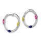 14K White Gold Lab Grown Dia VS/SI FGH Cr.SA,PS,YS Twist Hoop Earrin EM8127-024-WLG