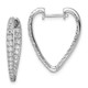 14k White Gold Polished Diamond In & Out Hoop Earrings EM8386-100-WA