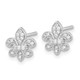 14K White Gold Lab Grown VS/SI FGH Dia Fleur de Lis Post Earrings EM5537-016-WLG