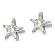 14k White Gold Diamond Star Shaped Earrings EM5511-050-WA
