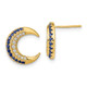 14k Polished Moon Sapphire and Diamond Post Earrings EM6847-SA-011-YA