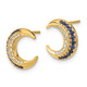 14k Polished Moon Sapphire and Diamond Post Earrings EM6847-SA-011-YA