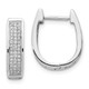 14k White Gold Diamond Medium Hinged Oval Hoop Earrings EM5380-033-WA