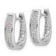 14k White Gold Diamond Medium Hinged Oval Hoop Earrings EM5380-033-WA