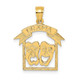 14K Comedy/Tragedy Drama Story in Frame Charm D4260