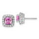 14K White Gold Lab Grown VS/SI FGH Dia  Diamond and Created Pink Sapphire H EM9037-CPS-038-WLG