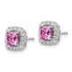 14K White Gold Lab Grown VS/SI FGH Dia  Diamond and Created Pink Sapphire H EM9037-CPS-038-WLG