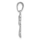 14K White Gold Polished/Textured Guardian Angel Heart Pendant D4420W