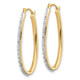 14k Diamond Fascination Oval Twist Hoop Earrings DF111