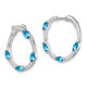 14k White Gold Blue Topaz and Diamond Hoop Earrings EM7456-BT-026-WA